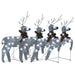 Christmas Reindeers 4 Pcs Silver 80 Leds Topaxli