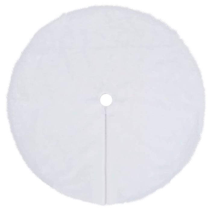 Christmas Tree Skirt White 122 Cm Faux Fur Ttbxib