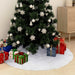 Christmas Tree Skirt White 90 Cm Faux Fur Ttbxlk