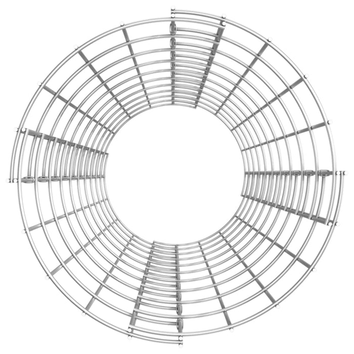 Circular Gabion Raised Beds 3 Pcs Galvanised Steel ø30x100