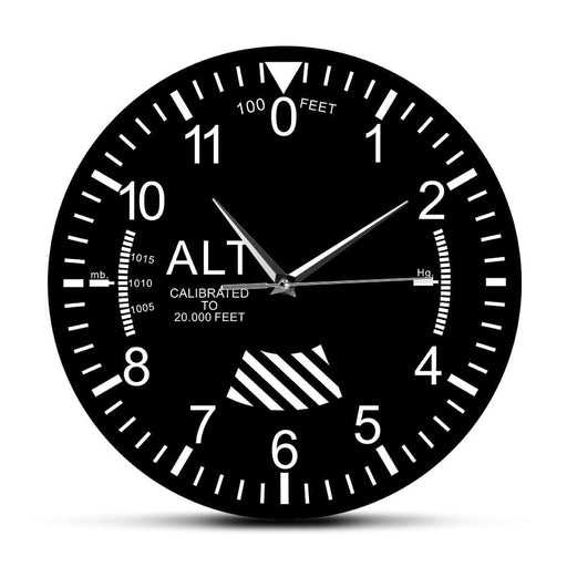 Classic Altimeter Round Wall Clock Modern Instrument Style