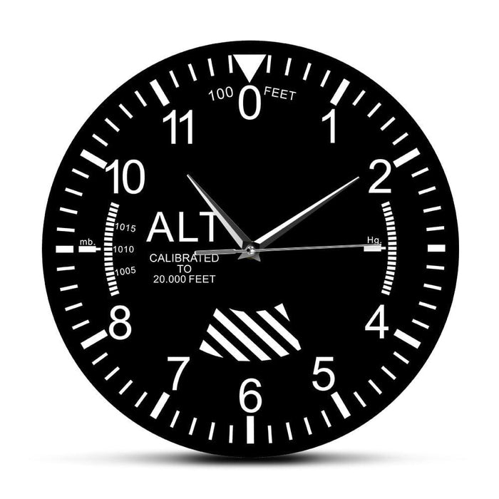 Classic Altimeter Round Wall Clock Modern Instrument Style