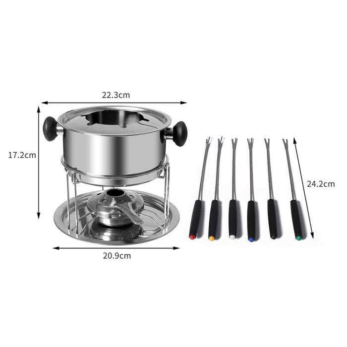 Goslash Picks Classic Fondue Set 12pcs Stainless Steel