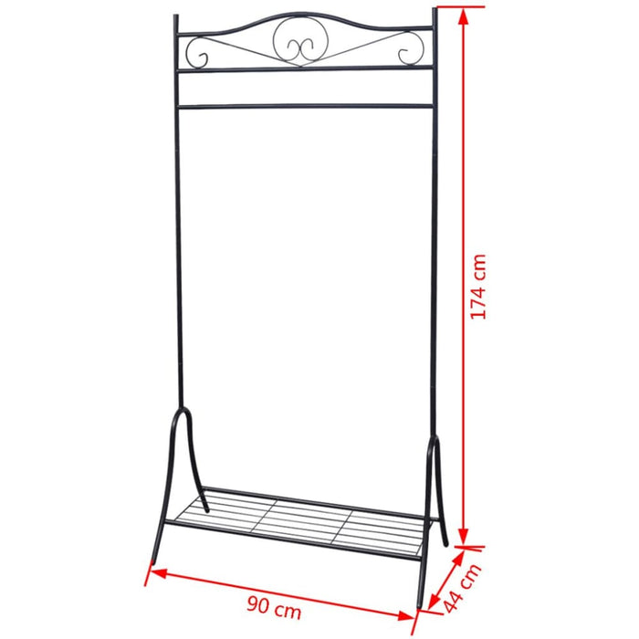 Clothing Rack Black Steel Xatbbb