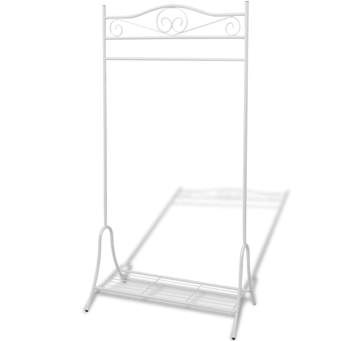 Clothing Rack White Steel Xaxkkk