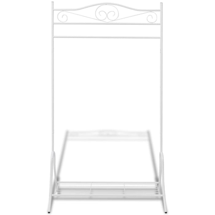 Clothing Rack White Steel Xaxkkk