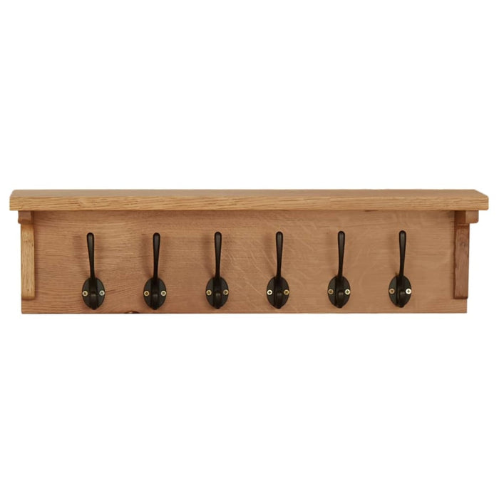 Coat Rack 60x16x16 Cm Solid Oak Wood Xnkoko