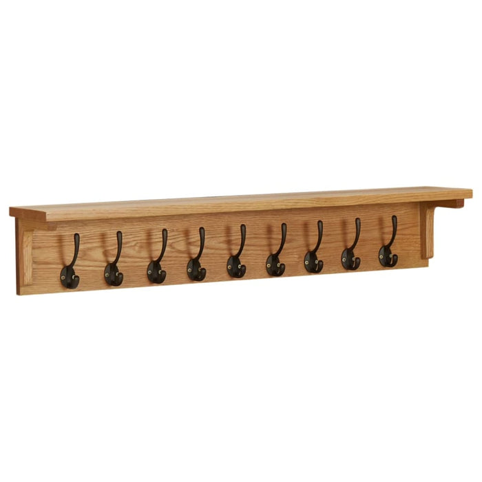 Coat Rack 90x16x16 Cm Solid Oak Wood Xnkokx