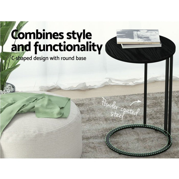 Coffee Table Side Laptop Desk Bedside Sofa Wooden Metal