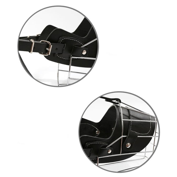 Comfortable Leather Strap with Adjustable Mouth Muzzle