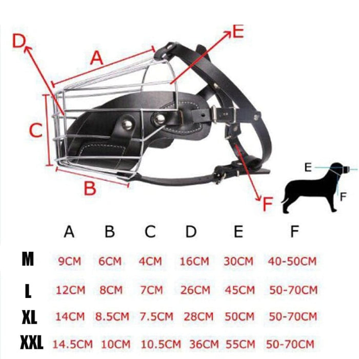 Comfortable Leather Strap with Adjustable Mouth Muzzle