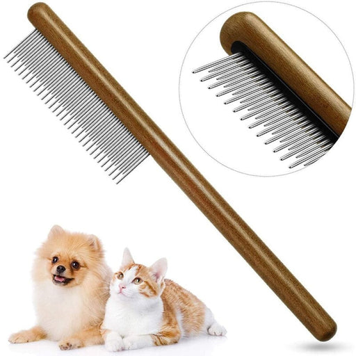 Comfortable Wooden Handle Dog Comb for Removing Matted