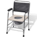 Commode Chair Steel Black Ooboto