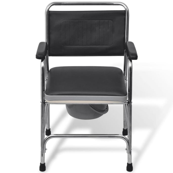 Commode Chair Steel Black Ooboto