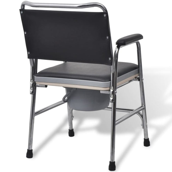 Commode Chair Steel Black Ooboto