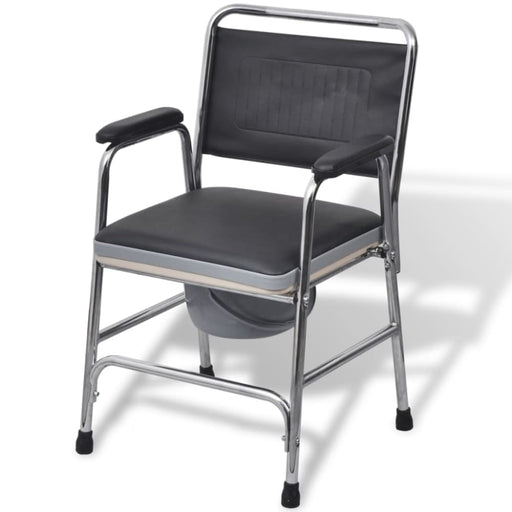 Commode Chair Steel Black Ooboto