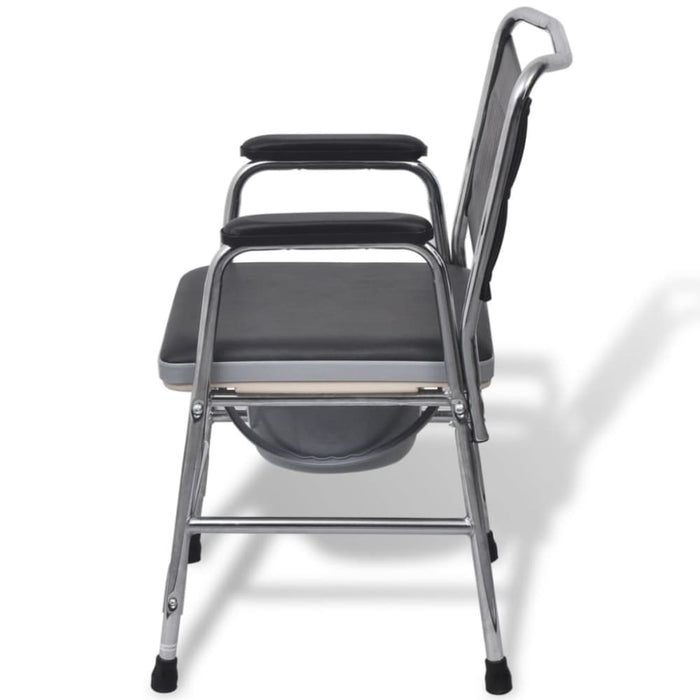 Commode Chair Steel Black Ooboto