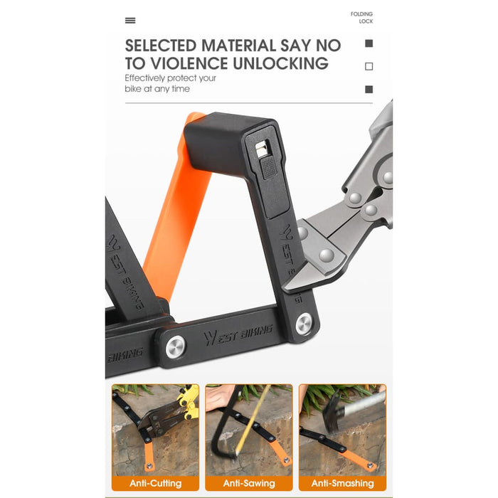 Compact Foldable Anti-theft Bicycle Lock