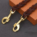 Copper Hook with Braided Real Leather Leash