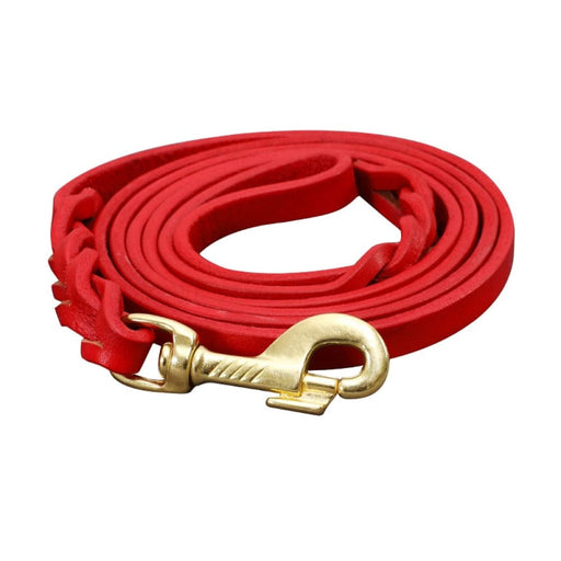 Copper Hook with Braided Real Leather Leash