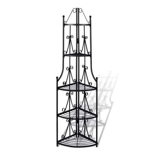 Corner Plant Rack Black Abinx