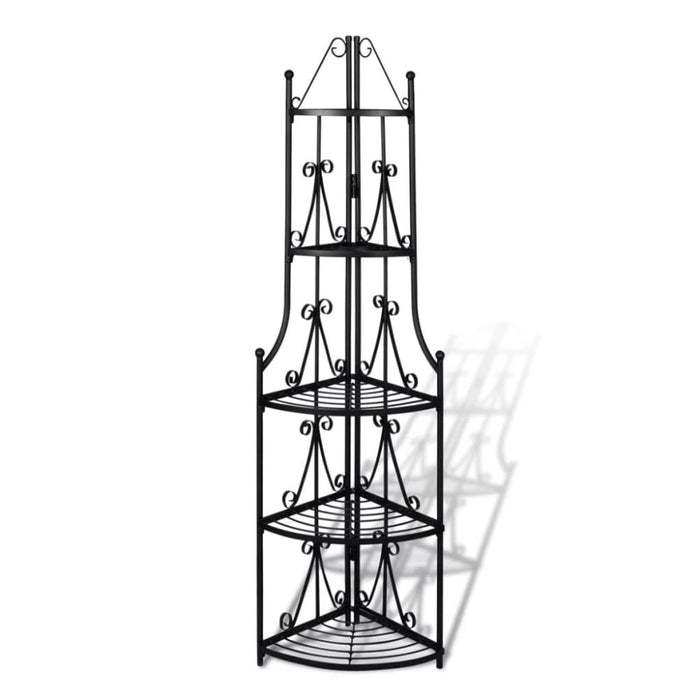 Corner Plant Rack Black Abinx