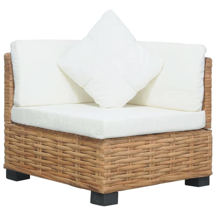 Corner Sofa with Cushions Natural Rattan Xnlxik