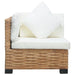 Corner Sofa with Cushions Natural Rattan Xnlxik