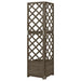 Corner Trellis Planter Grey 40x40x150 Cm Solid Fir Wood