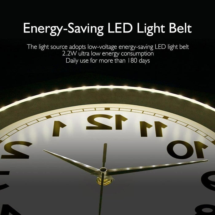 Counter Clockwise Backwards Clock Home Decor Sound Activated