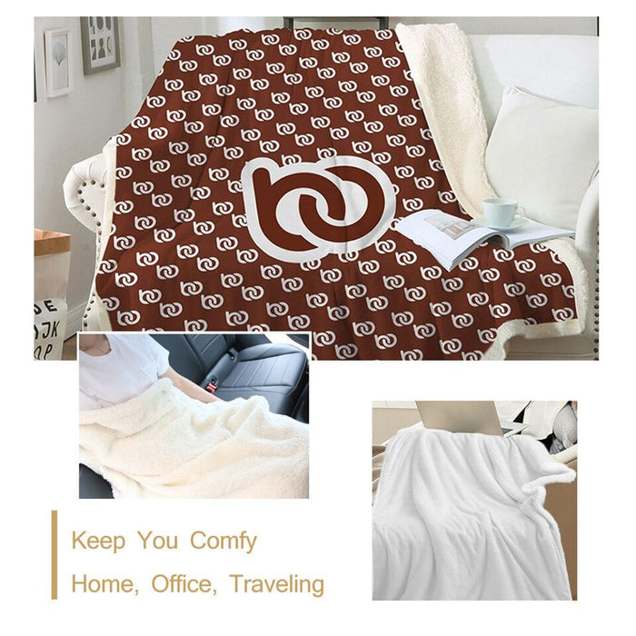 Custom Made Throw Blanket Print On Demand Sherpa For Bed Pod