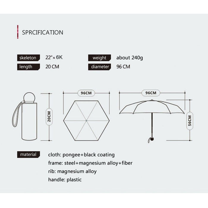Cute Print Design Mini Umbrella