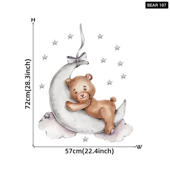 Cute Teddy Bear Decorative Wall Stickers