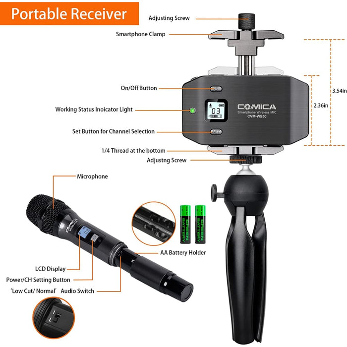 Cvm-ws50h Multi-channels Smartphone Wireless Microphone