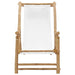 Deck Chair Bamboo and Canvas Cream White Tonpka