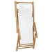 Deck Chair Bamboo and Canvas Cream White Tonpka