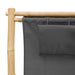 Deck Chair Bamboo and Canvas Dark Grey Tonpkp