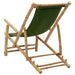 Deck Chair Bamboo and Canvas Green Tonpkn