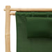 Deck Chair Bamboo and Canvas Green Tonpkn