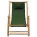 Deck Chair Bamboo and Canvas Green Tonpkn