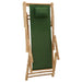 Deck Chair Bamboo and Canvas Green Tonpkn