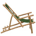 Deck Chair Bamboo and Canvas Green Tonpkn