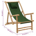 Deck Chair Bamboo and Canvas Green Tonpkn