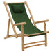 Deck Chair Bamboo and Canvas Green Tonpkn