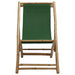 Deck Chair Bamboo and Canvas Green Totbxo