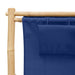 Deck Chair Bamboo and Canvas Navy Blue Tonpkl