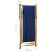 Deck Chair Bamboo and Canvas Navy Blue Totbok