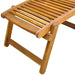 Deck Chair with Footrest Solid Acacia Wood Aonbl