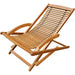 Deck Chair with Footrest Solid Acacia Wood Aonbl