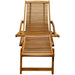 Deck Chair with Footrest Solid Acacia Wood Aonbl